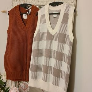Abercrombie sweater dress vest size med
